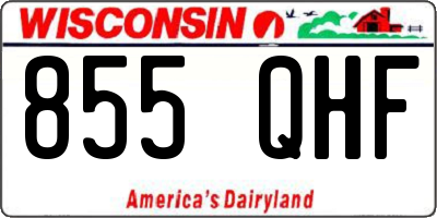 WI license plate 855QHF