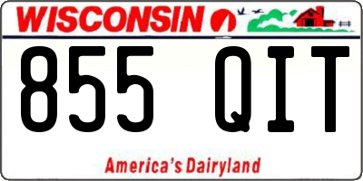 WI license plate 855QIT