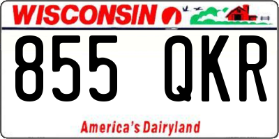 WI license plate 855QKR