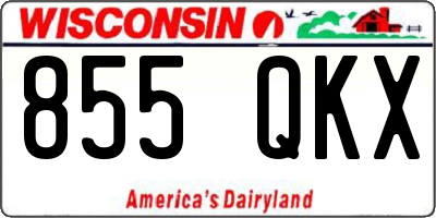 WI license plate 855QKX