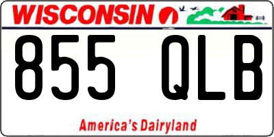 WI license plate 855QLB