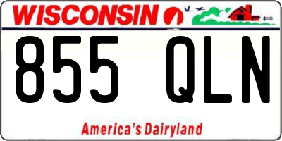 WI license plate 855QLN