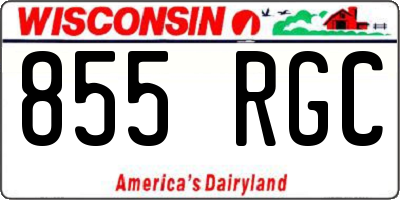 WI license plate 855RGC