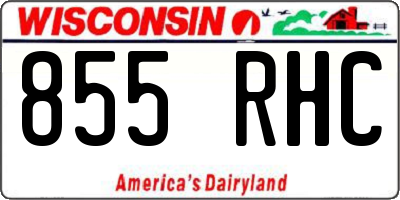 WI license plate 855RHC