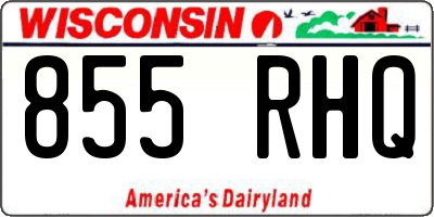 WI license plate 855RHQ