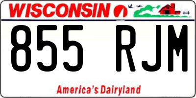 WI license plate 855RJM