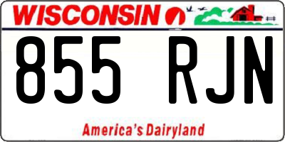 WI license plate 855RJN
