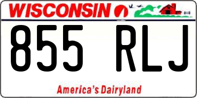 WI license plate 855RLJ