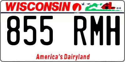 WI license plate 855RMH