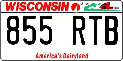 WI license plate 855RTB