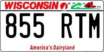 WI license plate 855RTM
