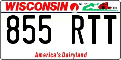 WI license plate 855RTT