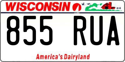 WI license plate 855RUA