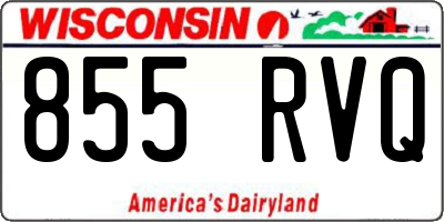 WI license plate 855RVQ