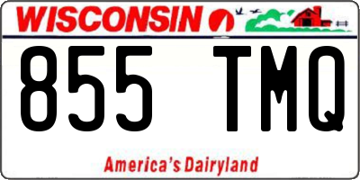 WI license plate 855TMQ