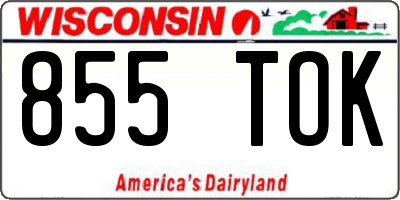 WI license plate 855TOK