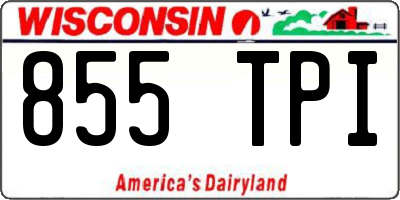 WI license plate 855TPI