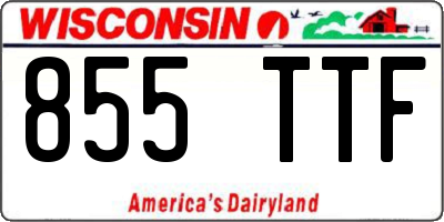 WI license plate 855TTF