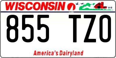 WI license plate 855TZO