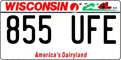 WI license plate 855UFE