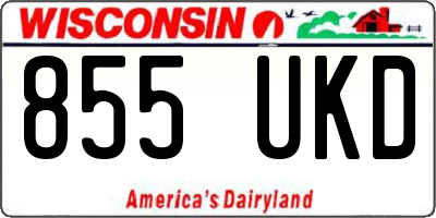 WI license plate 855UKD