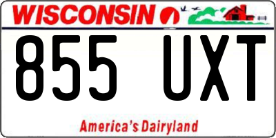 WI license plate 855UXT