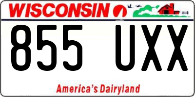 WI license plate 855UXX