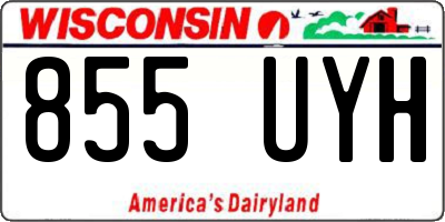 WI license plate 855UYH