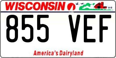 WI license plate 855VEF