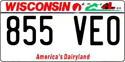 WI license plate 855VEO
