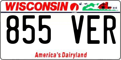 WI license plate 855VER