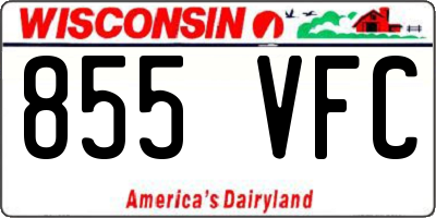 WI license plate 855VFC