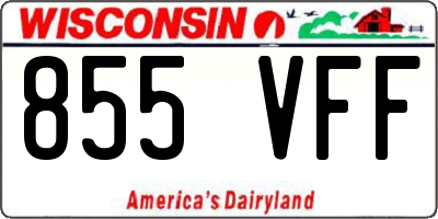 WI license plate 855VFF