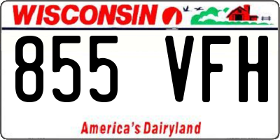 WI license plate 855VFH