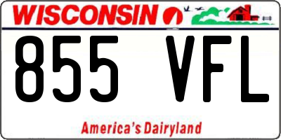 WI license plate 855VFL