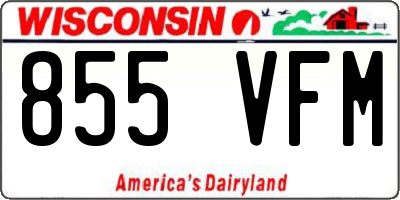 WI license plate 855VFM