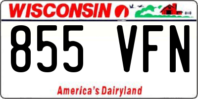 WI license plate 855VFN