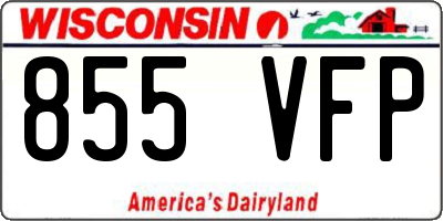 WI license plate 855VFP