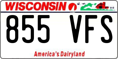 WI license plate 855VFS