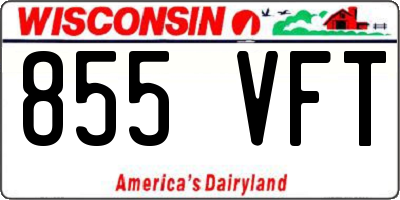 WI license plate 855VFT