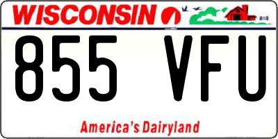 WI license plate 855VFU