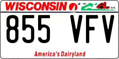WI license plate 855VFV