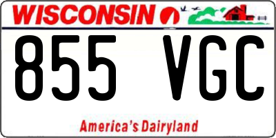 WI license plate 855VGC