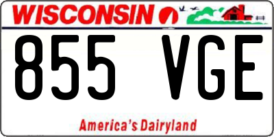 WI license plate 855VGE