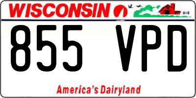WI license plate 855VPD