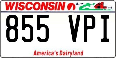 WI license plate 855VPI