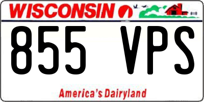 WI license plate 855VPS