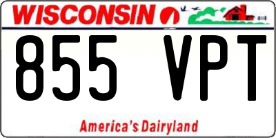 WI license plate 855VPT