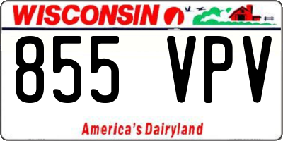 WI license plate 855VPV