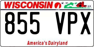 WI license plate 855VPX